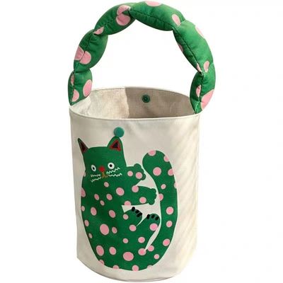 Mini Cute Bucket Bag Canvas Tote Bag Voorzak en aangepast ontwerp