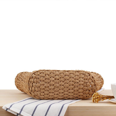 Zomerstrandhandtassen Handgemaakte stro Tote Bag Wicker Geweven Gebreide Mesh Holle Basket