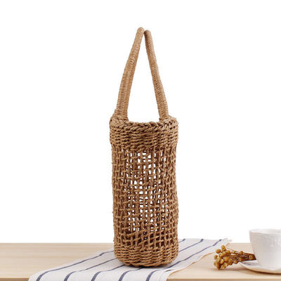 Zomerstrandhandtassen Handgemaakte stro Tote Bag Wicker Geweven Gebreide Mesh Holle Basket