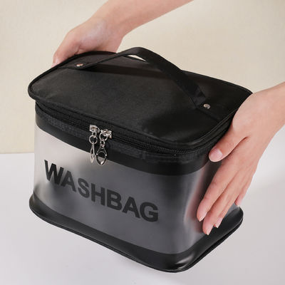 Custom Logo PVC Clear Makeup Bag voor reis toiletgoederen en cosmetische organisatie