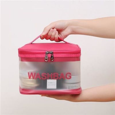 Custom Logo PVC Clear Makeup Bag voor reis toiletgoederen en cosmetische organisatie