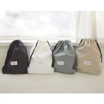 Herbruikbare schooltas Trolley Custom Logo Printed Linen Cotton Canvas Drawstring Bag