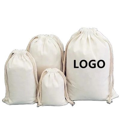 Gepersonaliseerd logo geaccepteerd 100% biologisch katoenen doek zak voor gepersonaliseerde cadeau verpakking