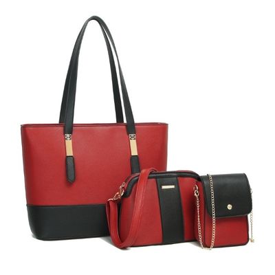 Modebrievenprint Cotton Tote Bag voor vrouwen Grote capaciteit Drie stuk handtasset