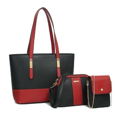 Modebrievenprint Cotton Tote Bag voor vrouwen Grote capaciteit Drie stuk handtasset