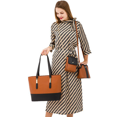 Modebrievenprint Cotton Tote Bag voor vrouwen Grote capaciteit Drie stuk handtasset