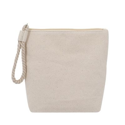 OEM/ODM Acceptabele katoenen Calico make-up tas met rits voor natuurlijk gerecycleerd reizen