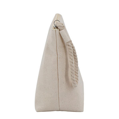 OEM/ODM Acceptabele katoenen Calico make-up tas met rits voor natuurlijk gerecycleerd reizen