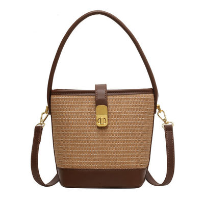 Geen Decoratie Geweven Basket Tote Bags Custom Designer Handtassen voor dames en meisjes