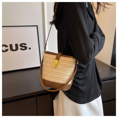 Geen Decoratie Geweven Basket Tote Bags Custom Designer Handtassen voor dames en meisjes