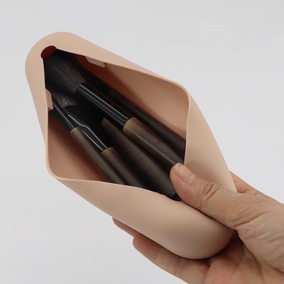 Mode stijl aangepast draagbare siliconen make-up borstel zak voor cosmetische opslag