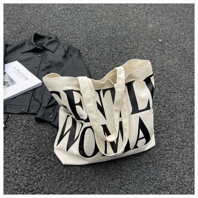 Custom logo natuurlijke doek katoenen tas perfect voor reizen en uitstapjes