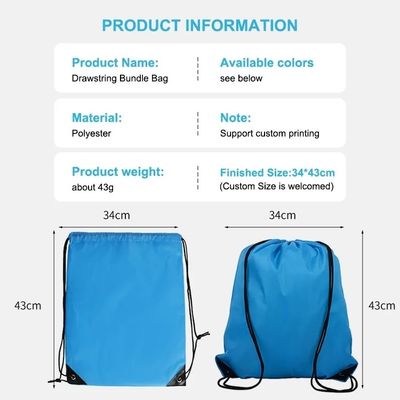 Schooltas Trolley Custom Logo Nylon Draw String Rugzak met waterdicht materiaal