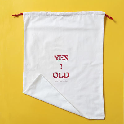 Custom Logo Print Canvas Cotton Drawstring Schoenenzak voor cadeauopslag Medium Size 30-50cm