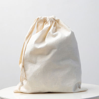 Custom Logo Print Canvas Cotton Drawstring Schoenenzak voor cadeauopslag Medium Size 30-50cm