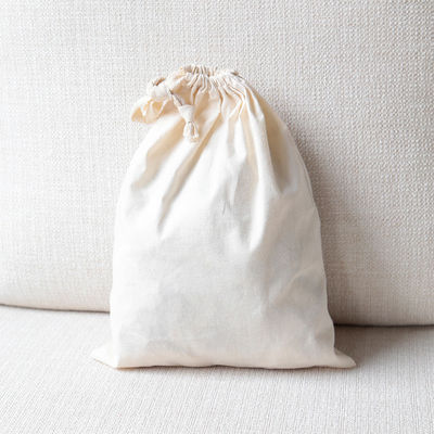 Custom Logo Print Canvas Cotton Drawstring Schoenenzak voor cadeauopslag Medium Size 30-50cm