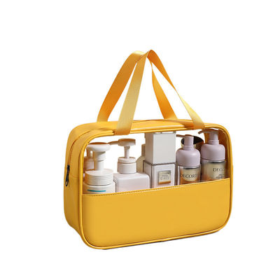 Solid Pattern Type Transparent PU Make-up Brush Beauty Skin Care Pouch voor aangepast logo