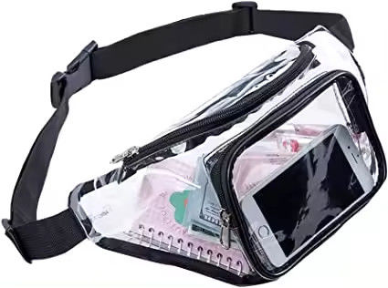 Custom Outdoor Waterproof PVC Clear Fanny Pack OEM/ODM Perfect voor mannen en vrouwen onderweg