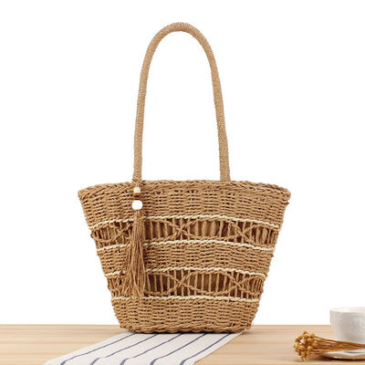 Gepersonaliseerde kleur mode zomerstrandtas vrouw dame stro boodschapper tassen schoudertassen handtassen