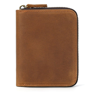 Mensen Echte Lederen Portemonnee Met Kaarthouder Korte Handtas Zipper Portemonnee Voor Standaard