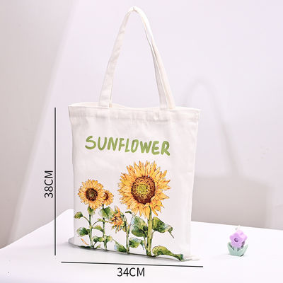 Custom Logo Zwarte handvat Canvas Bag 100% katoenen Tote Bag voor uw zakelijke behoeften