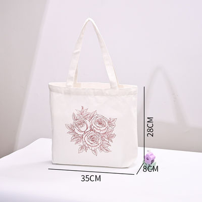 Custom Logo Zwarte handvat Canvas Bag 100% katoenen Tote Bag voor uw zakelijke behoeften
