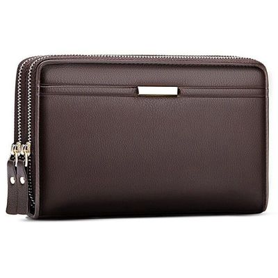 Genuine leder voorzak voor mannen portemonnee Custom logo tas dunne RFID blokkeringskaarthouder