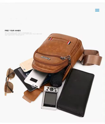 Gepersonaliseerd logo mode mannen PU lederen zakjes voor buitenreizen