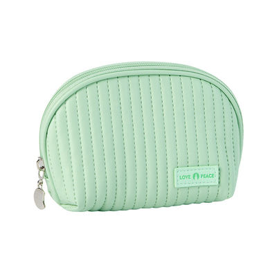 Leer logo cosmetische zakken cake stijl make-up organisator zakken voor cosmetica gemak