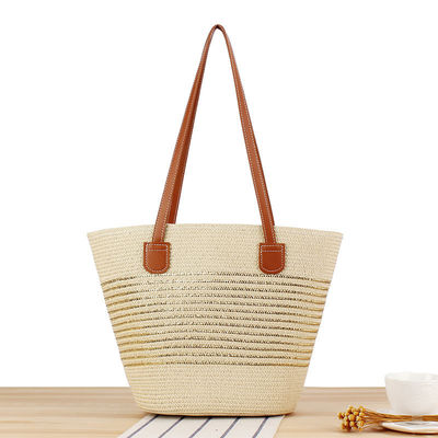 Grote Straw Tote Bag Handgemaakte Breien Marokko Schouder Beach Bag voor vrouwen Zomer