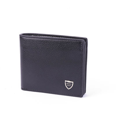 Mensen Bifold Crazy Horse Echte Lederen Portemonnee met 2 ID Window Volkoren Lederen