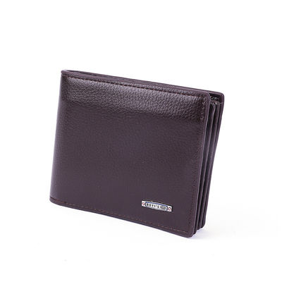 Mensen Bifold Crazy Horse Echte Lederen Portemonnee met 2 ID Window Volkoren Lederen