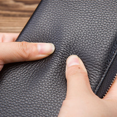 Mensen Slim Echte Lederen Wallet Holder Tas met Custom Logo van Customized