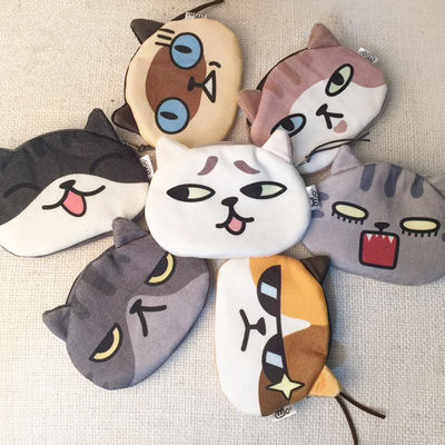 Unisex 3D Cat Coin Wallet schattig Mini Plush Handtas Kleine diervormige tas met linnen voering materiaal