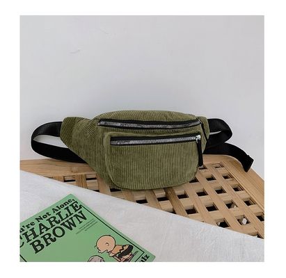 Acceptabele OEM/ODM vrouwen taillezakken voor buitensport hardlopende sportschool Fanny Pack Corduroy