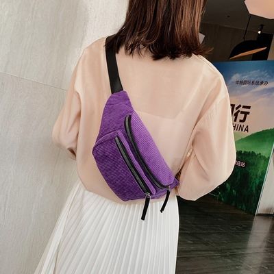 Acceptabele OEM/ODM vrouwen taillezakken voor buitensport hardlopende sportschool Fanny Pack Corduroy