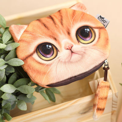 Kleur op maat Kinderen Portemonnee Meisje Portemonnees Muntzak Cartoon 3D Kat Zipper Kawaii Portemonnee Portemonnee
