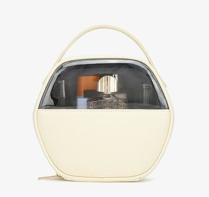 Duidelijk PU leer Custom logo schoonheid make-up reis cosmetica tas Comfortabele cosmetica