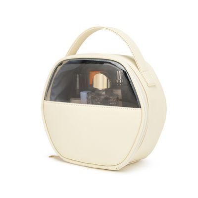 Duidelijk PU leer Custom logo schoonheid make-up reis cosmetica tas Comfortabele cosmetica