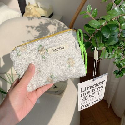 Reis make-up cosmetische tas Case Custom Cotton Canvas Pouch Toiletten Floral Make-up Bag