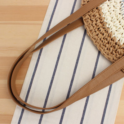 Zomer Halve ronde Ethnische stijl zadel stro Woven Beach Handgemaakte Rattan Tas voor Unisex