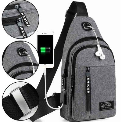 Versatile Custom Logo Messenger Bag Ideaal voor mannen Casual Office of Date Outings