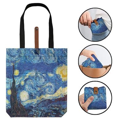 Verf herbruikbare winkeltas Ultra Slim Opvouwbaar Canvas Beach Bag voor vrouwen