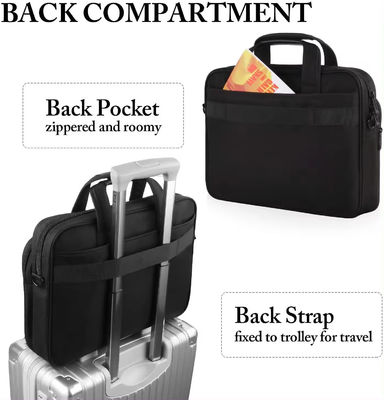 Customized Soft Bag Men Messenger Bag voor zakelijk kantoor Advocaat Attache Case in zwart