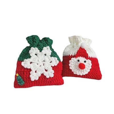 Handgemaakte Crochet Pocket Bag Bundel Kerstman Ruiltassen Munttassen Kerstcadeautjes
