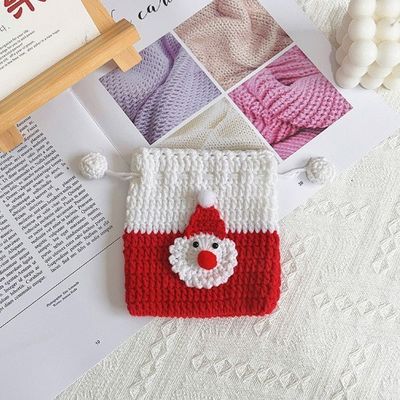 Handgemaakte Crochet Pocket Bag Bundel Kerstman Ruiltassen Munttassen Kerstcadeautjes