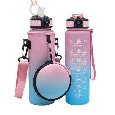 Gepersonaliseerd logo Neopreen waterfles koeler met verstelbare schouderband en zak