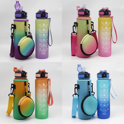Gepersonaliseerd logo Neopreen waterfles koeler met verstelbare schouderband en zak