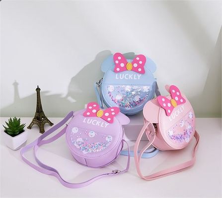 Ronde schattig snoep patroon Modieus baby schoudertas met boogschouderband