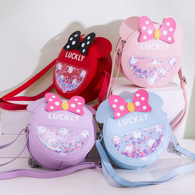 Ronde schattig snoep patroon Modieus baby schoudertas met boogschouderband